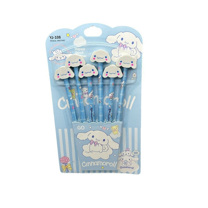 S.anrio 6-Piece HB Pencil Stationery Set