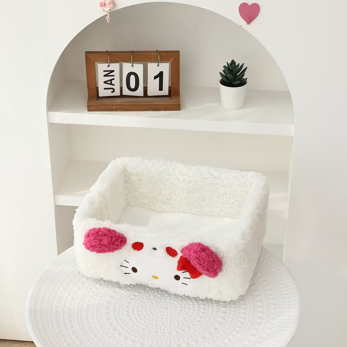 Sanr.io Cute Cartoon Plush Storage Organizer Box