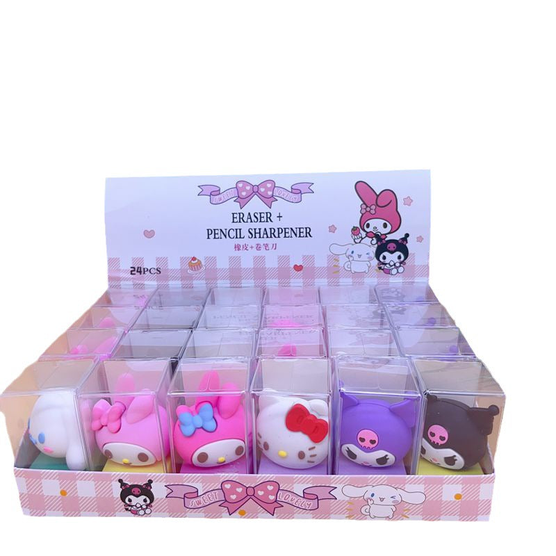San.rio Cute Kawaii Eraser and Pencil Sharpener 2-in-1