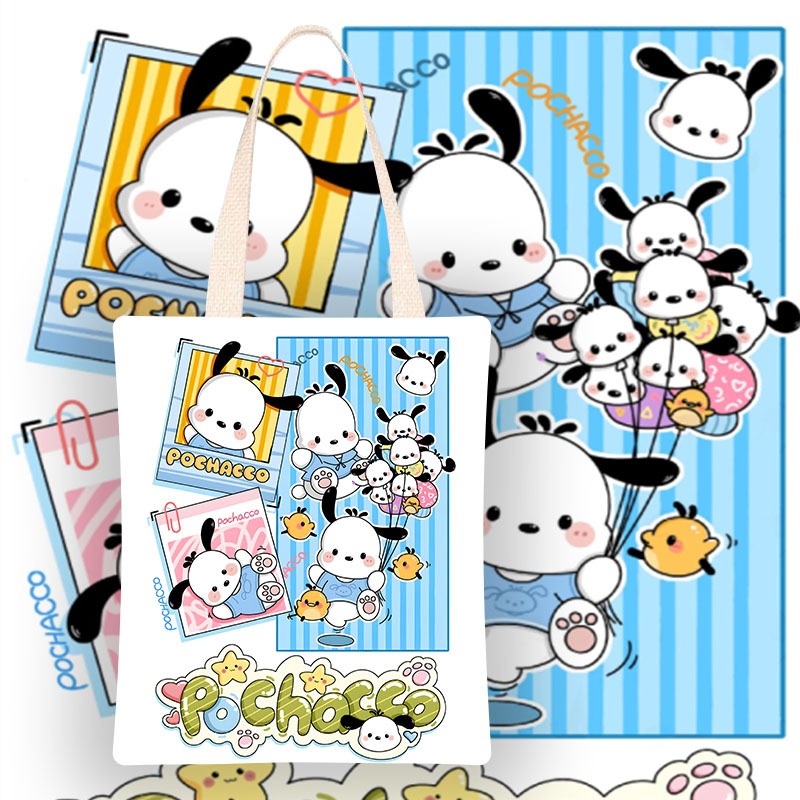 Sanr.io Cute Cartoon Canvas Tote Bag