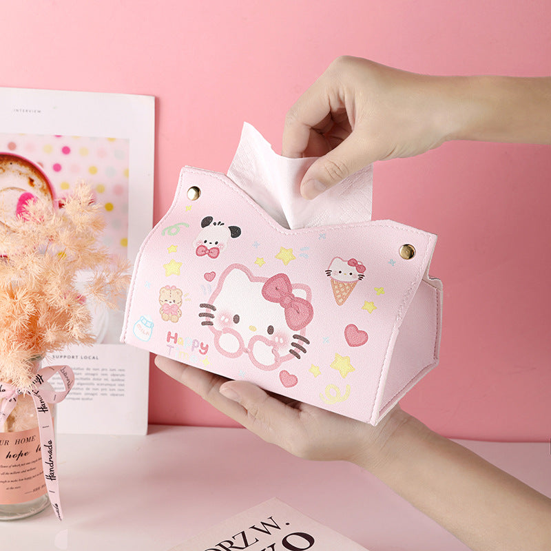 Cartoon PU Leather Tissue Box