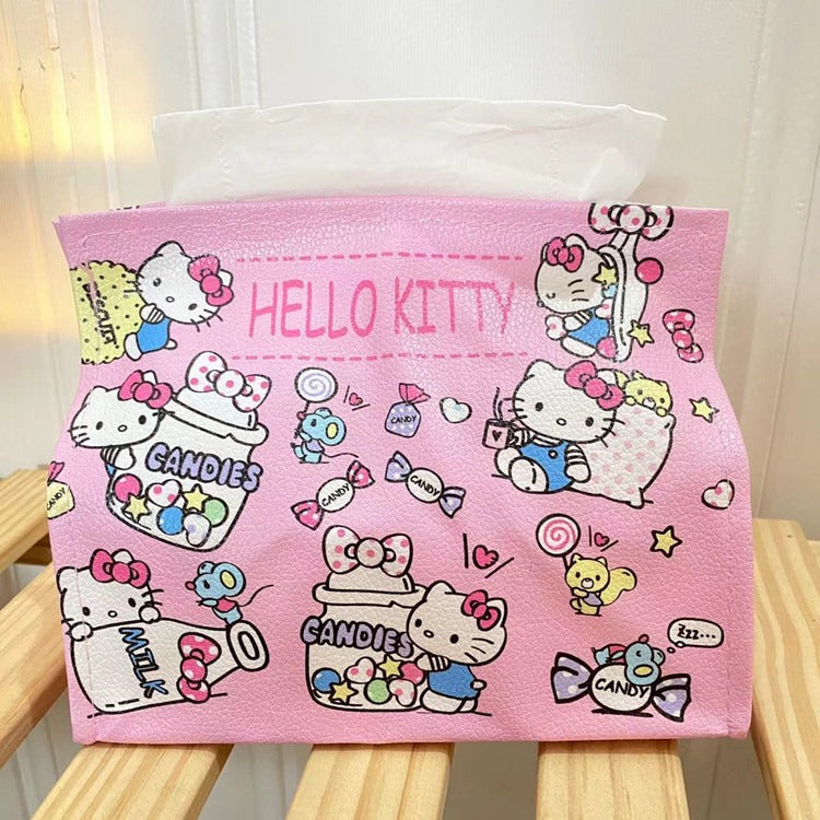 Cartoon PU Leather Tissue Box