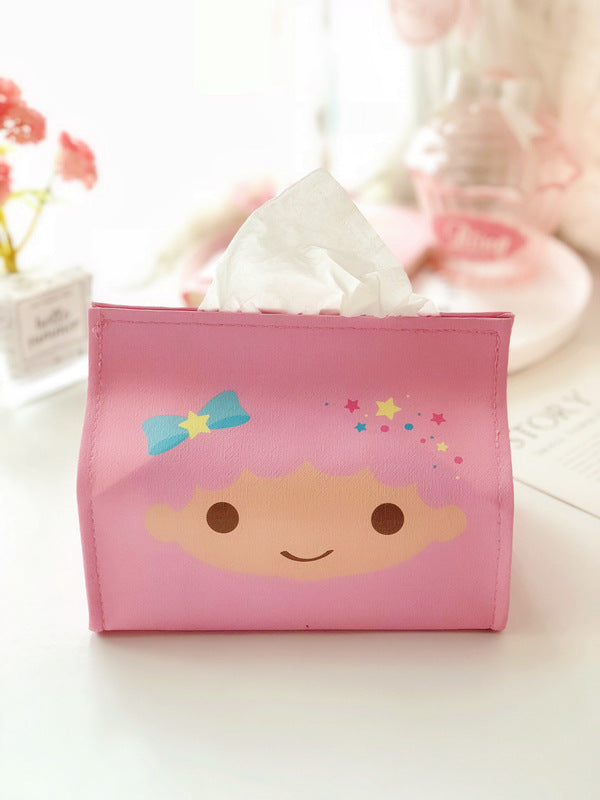 Cartoon PU Leather Tissue Box