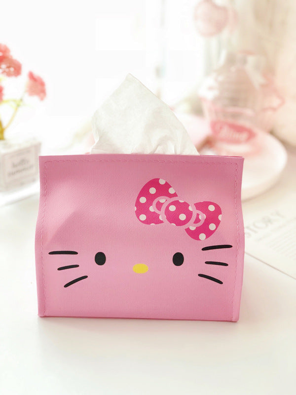 Cartoon PU Leather Tissue Box