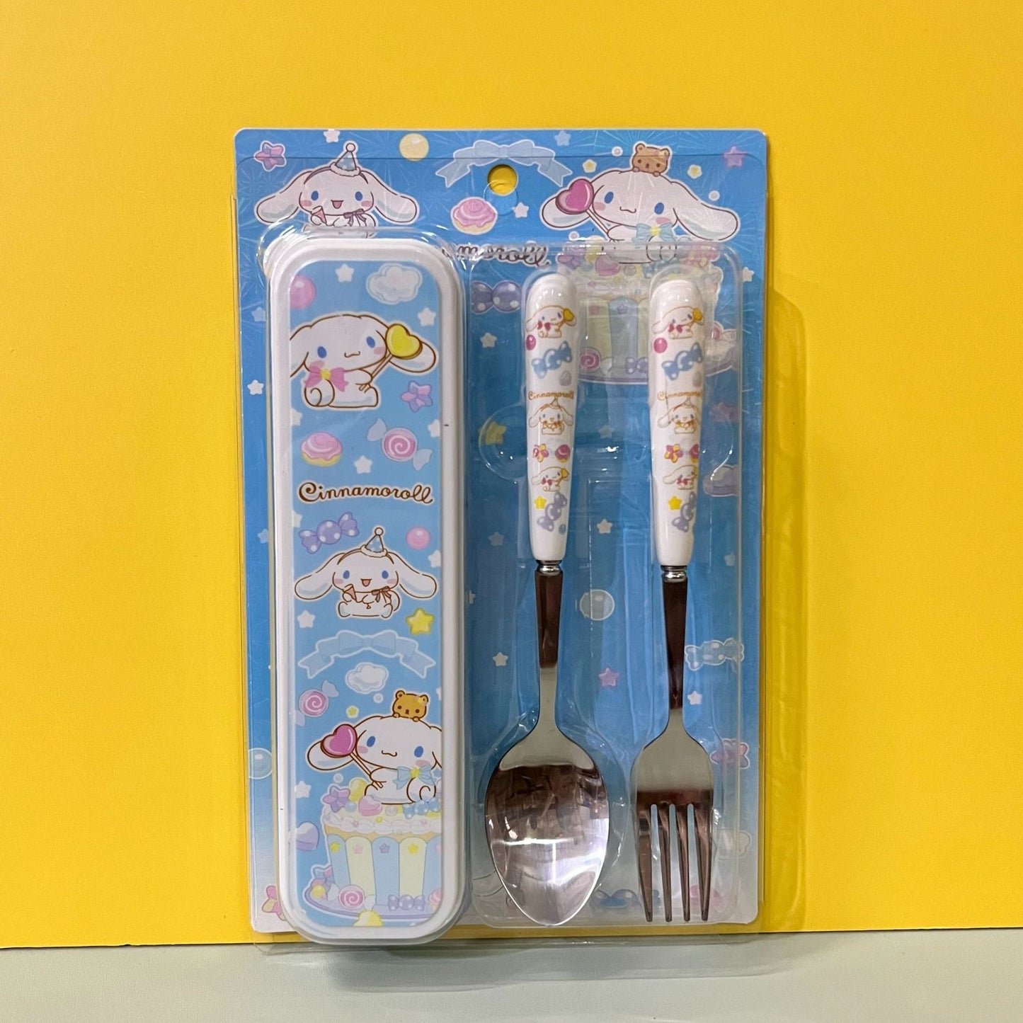 Sanri.o Portable Kids Stainless Steel Utensil Set