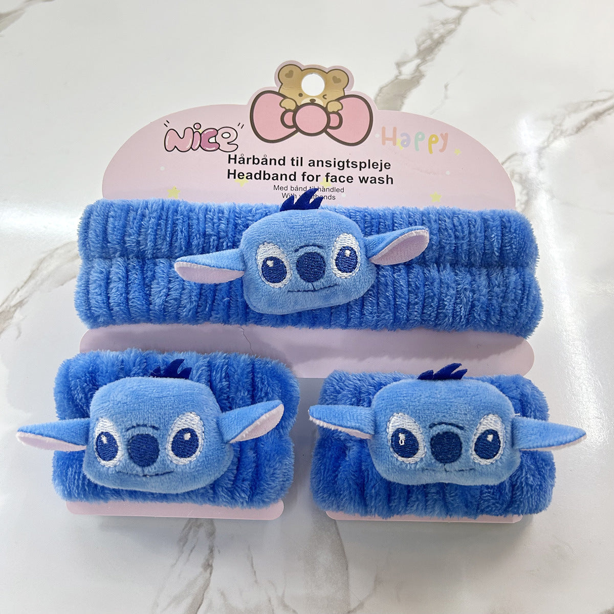 S.anrio Cartoon Waterproof Face Wash Wrist Bands set