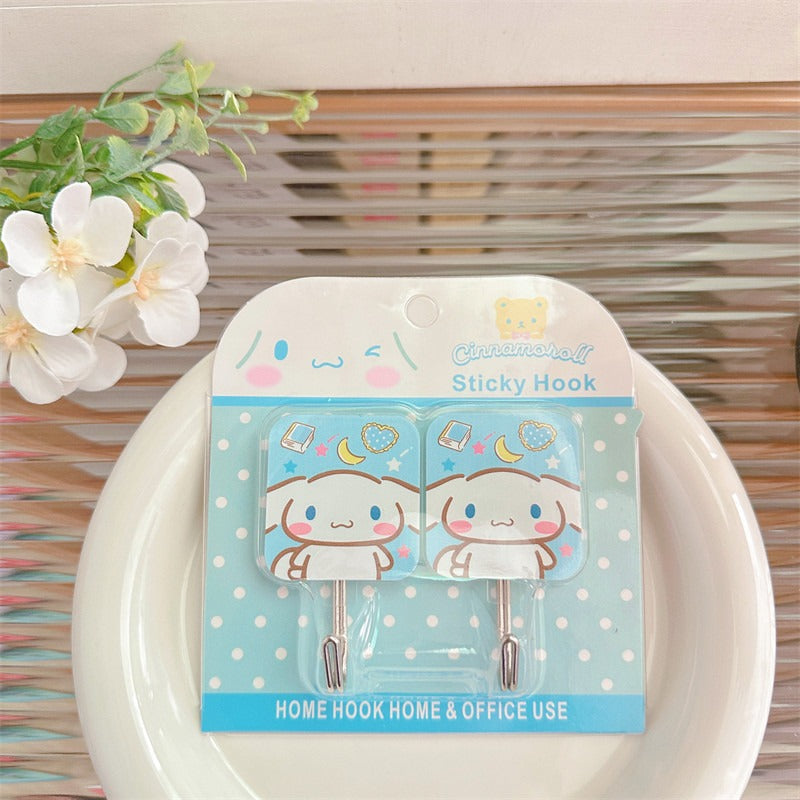 San.rio Cute Adhesive Wall Hooks