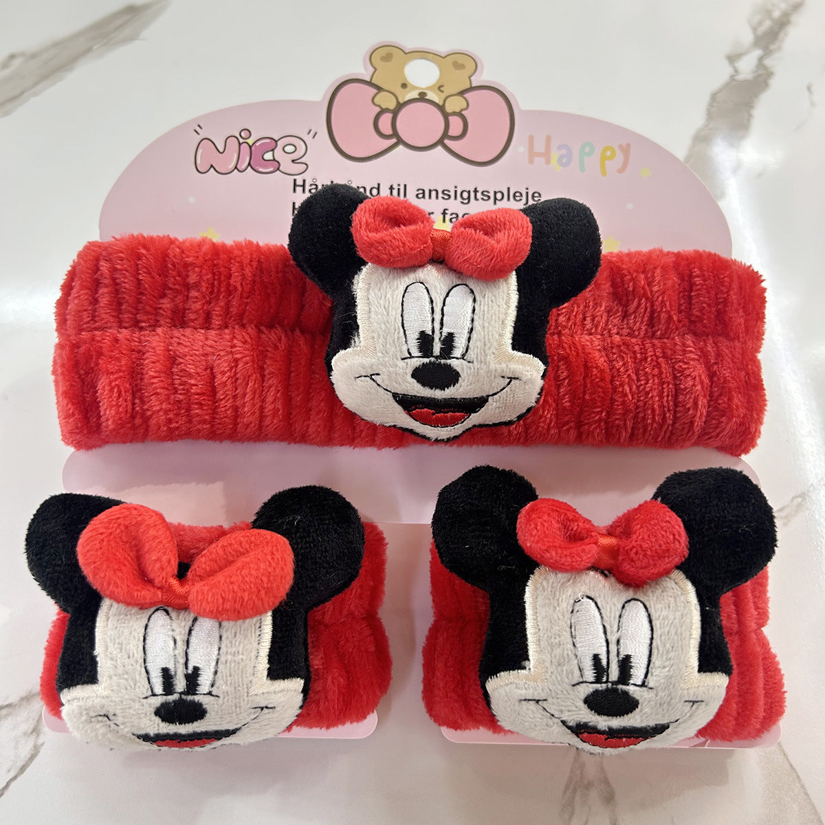 S.anrio Cartoon Waterproof Face Wash Wrist Bands set