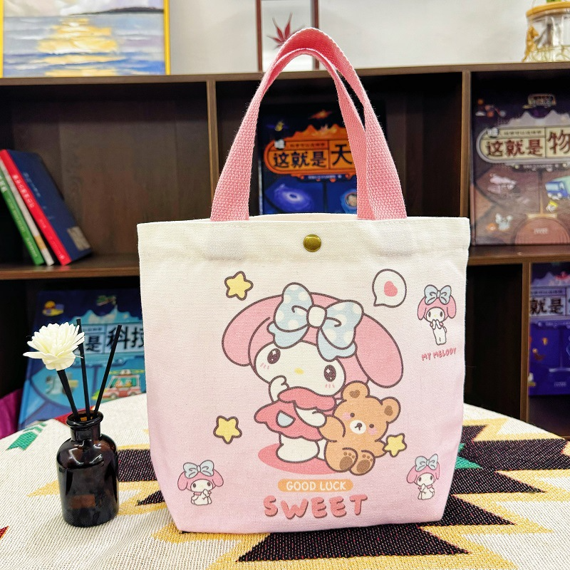 Sanr.io Cute Cartoon Canvas Tote Bag