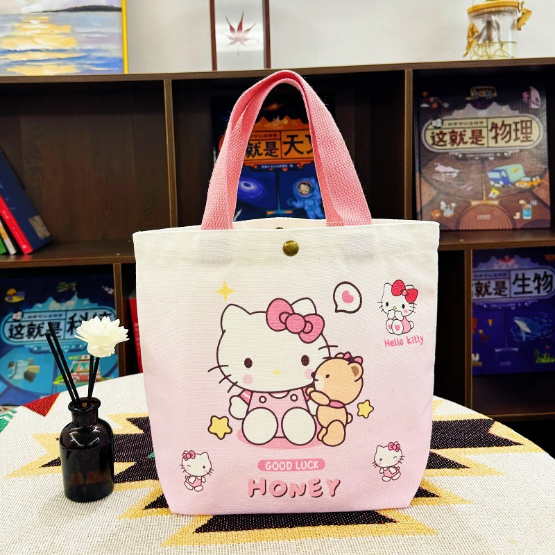 Sanr.io Cute Cartoon Canvas Tote Bag