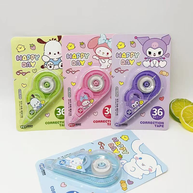 San.rio Cute Mini Correction Tape – 4 Pack