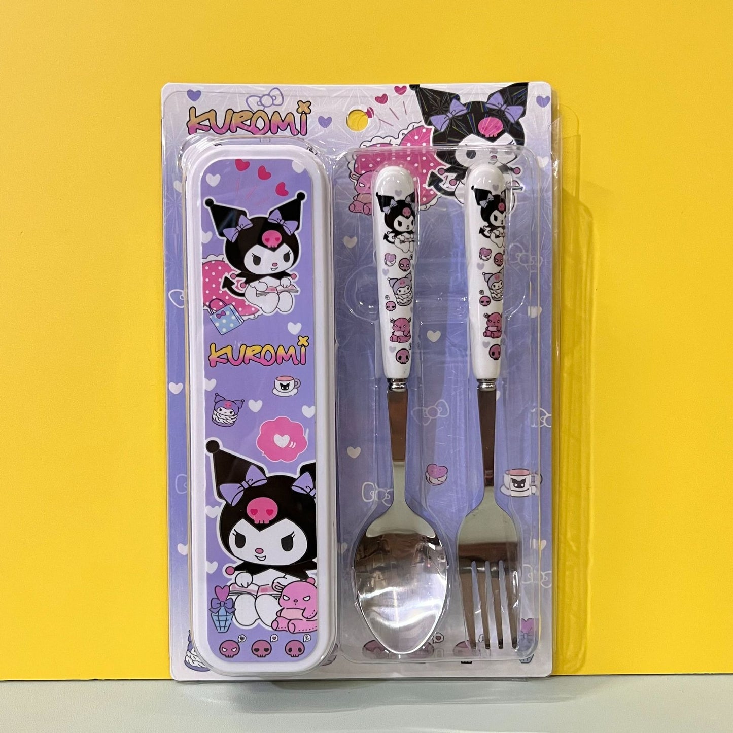 Sanri.o Portable Kids Stainless Steel Utensil Set