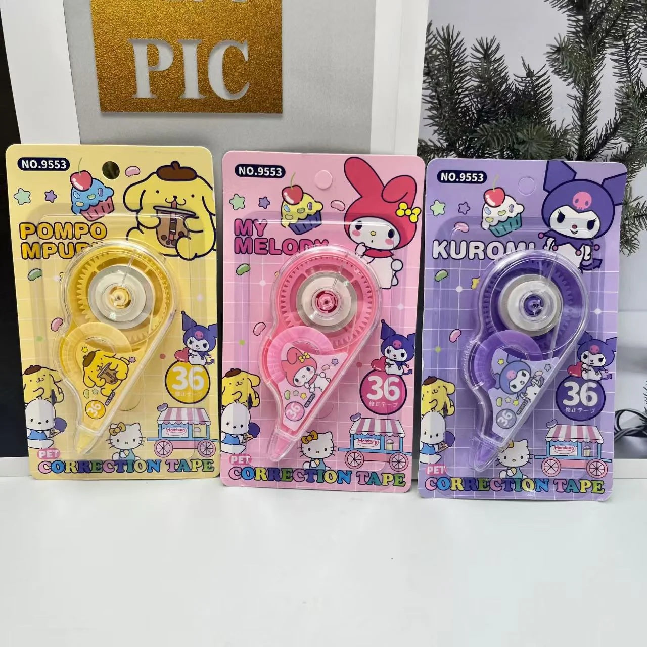 San.rio Cute Mini Correction Tape – 4 Pack