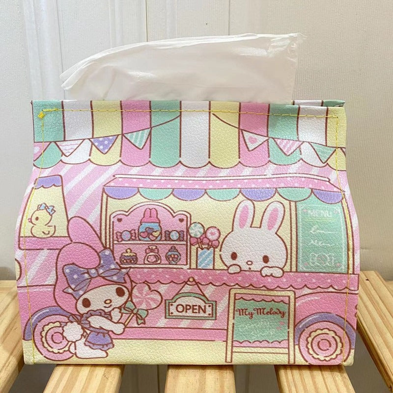 Cartoon PU Leather Tissue Box