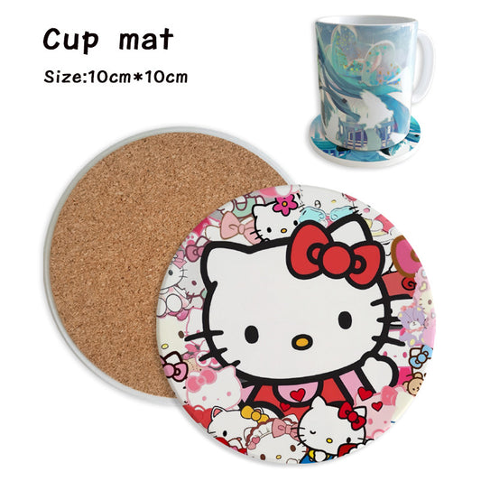 Sanr.io Cute Cartoon Heat-Resistant Coaster