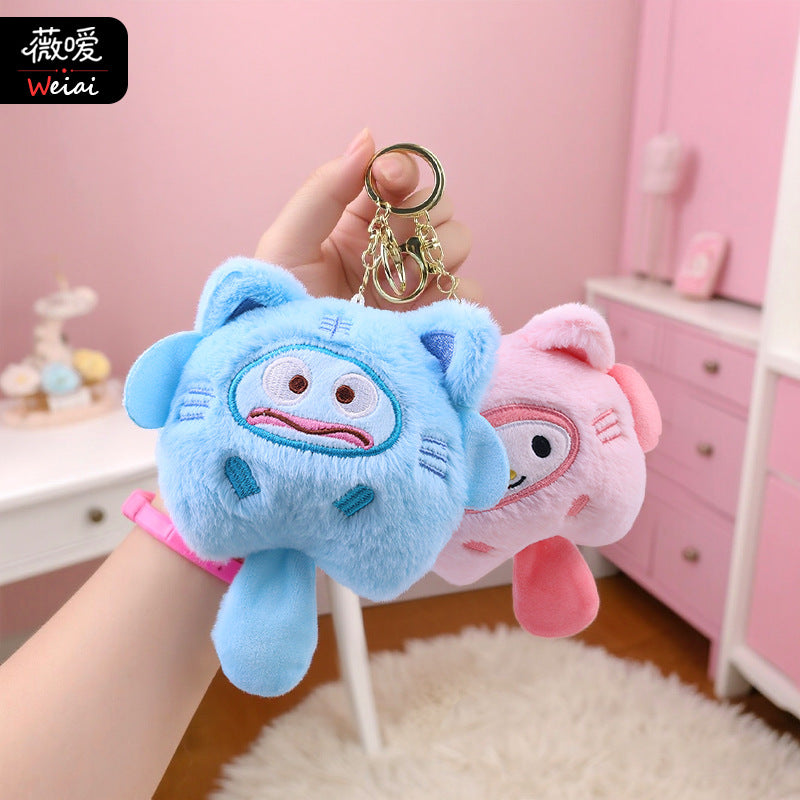Cute Lucky Cat Plush Keychain Bag Charm