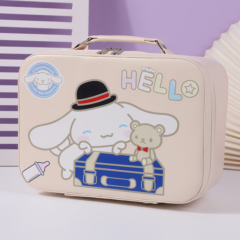 S.anrio Large-Capacity Portable Makeup Case
