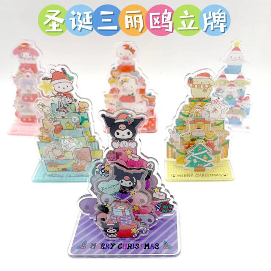 Sanri.o Christmas Cartoon Desk Decoration Standee