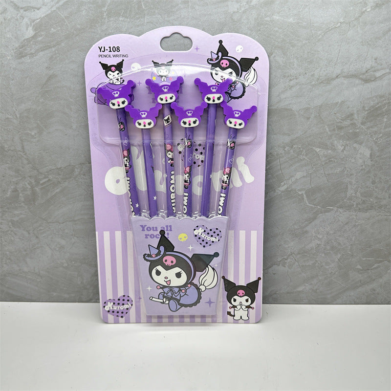 S.anrio 6-Piece HB Pencil Stationery Set