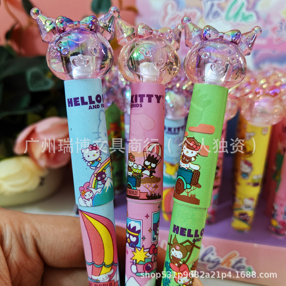 Sa.nrio Crystal 6-Color Highlighter Set