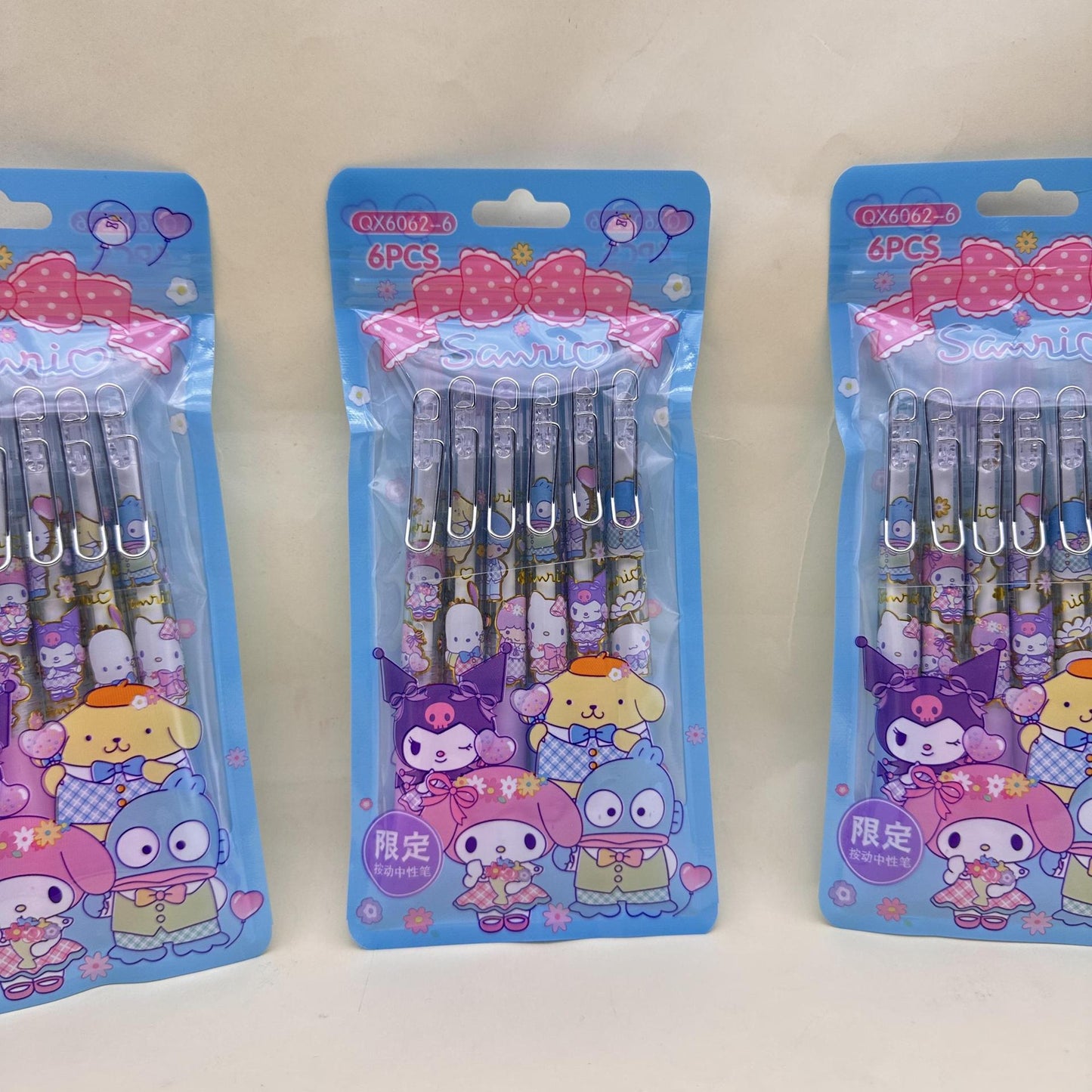 San.rio Cute Kawaii Gel Pens Set – 6 Pack