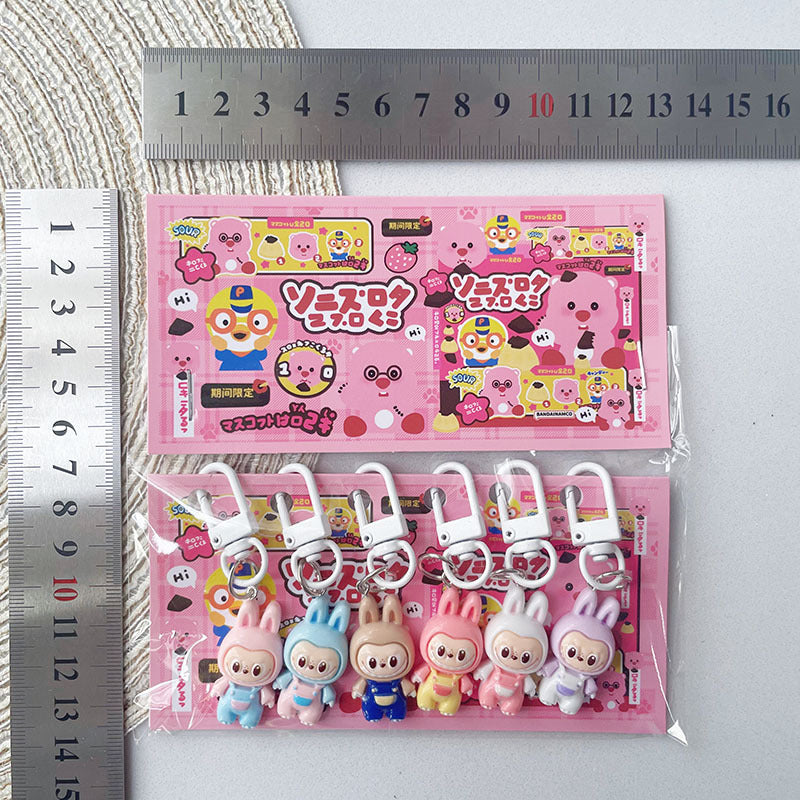Cute Cartoon Resin Keychain Charms Set