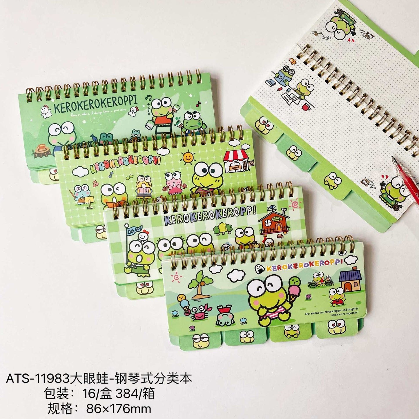Piano Style Divider Spiral Notebook