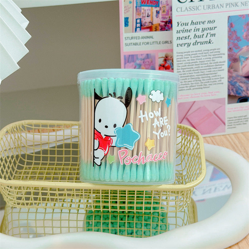 Sanri.o Cute Cotton Swabs for Daily Use