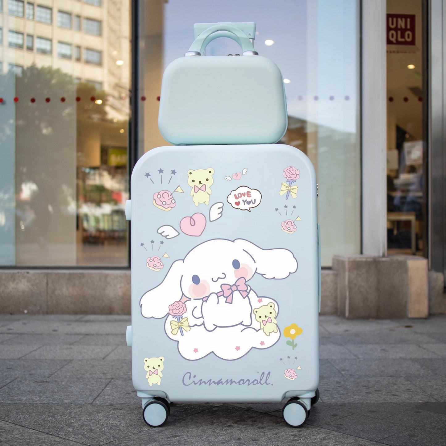 Sanri.o Cinnamor.oll Cute Cartoon 18-Inch Carry-On Suitcase