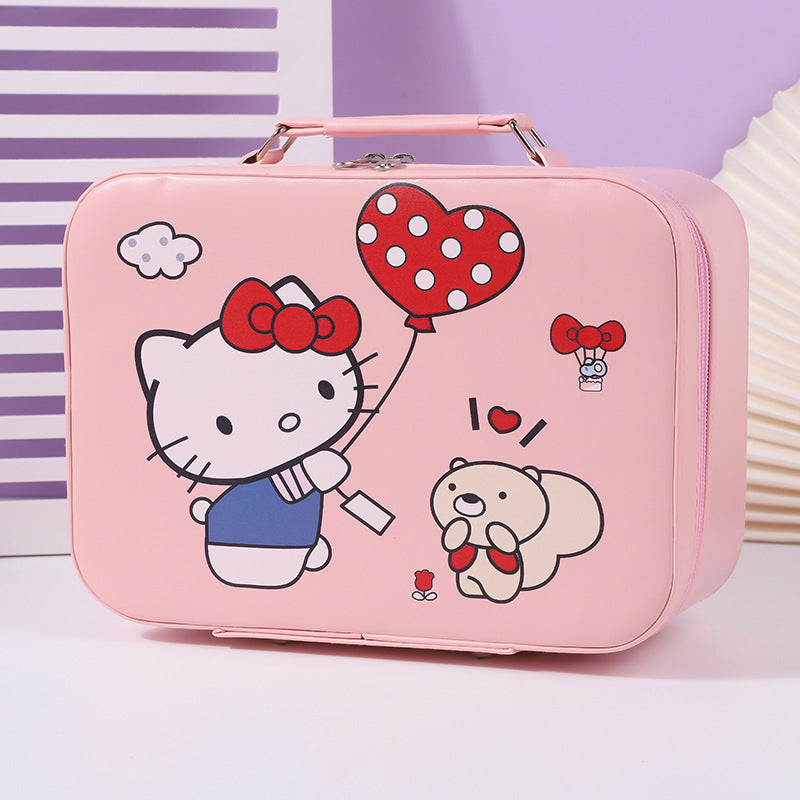 S.anrio Large-Capacity Portable Makeup Case