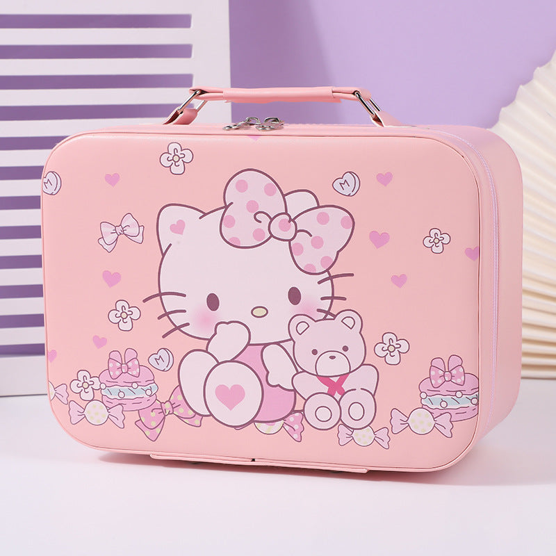 S.anrio Large-Capacity Portable Makeup Case