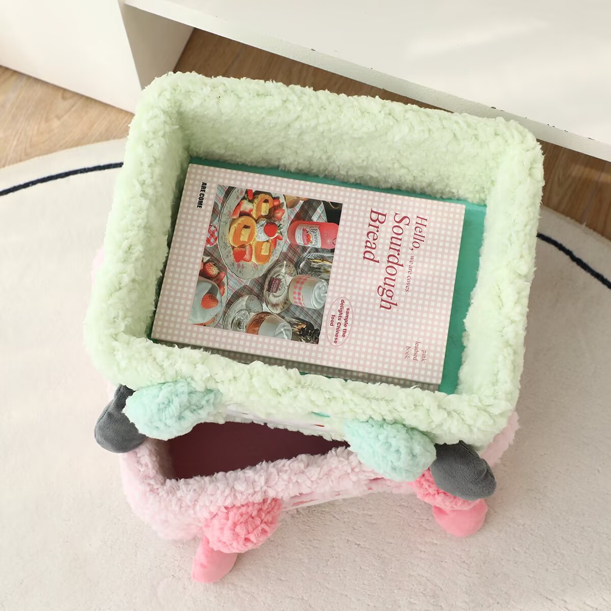 Sanr.io  Cute Cartoon Plush Storage Organizer Box