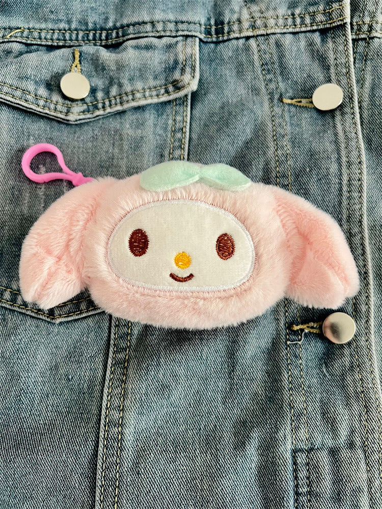 Sanri.o Cute Plush Mini Coin Purse Earbud Bag