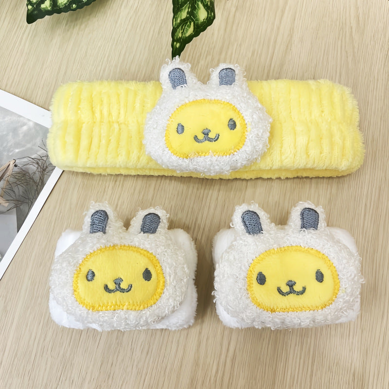 S.anrio Cartoon Waterproof Face Wash Wrist Bands set