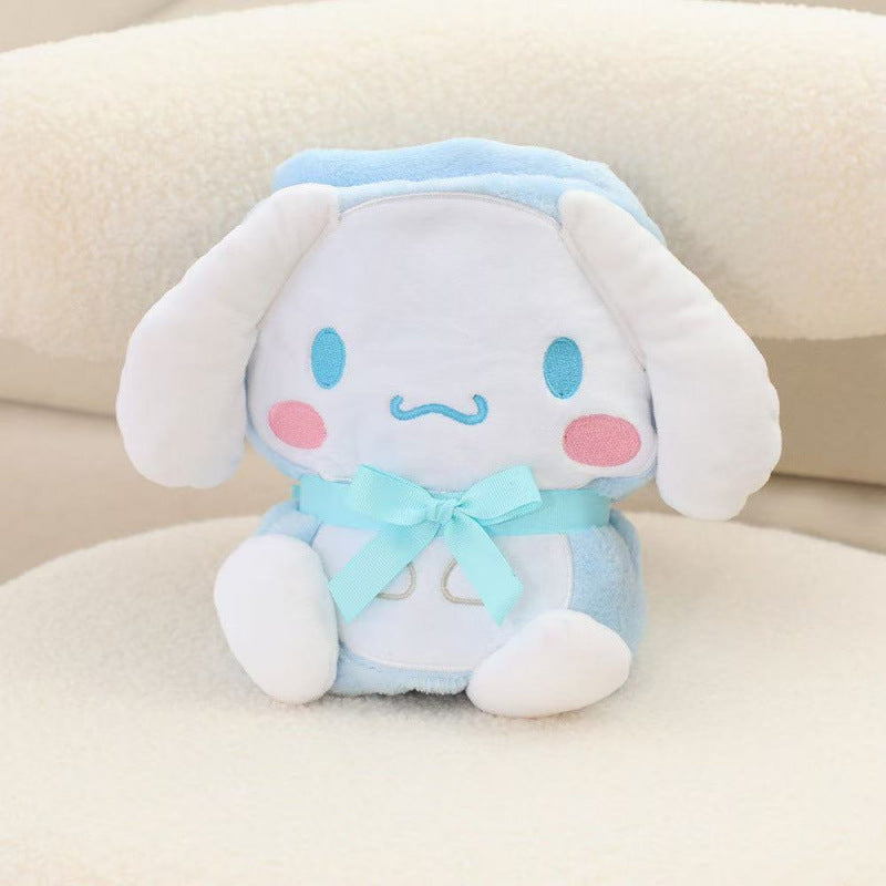 Sanr.io Cute Embroidered Roll-Up Throw Blanket