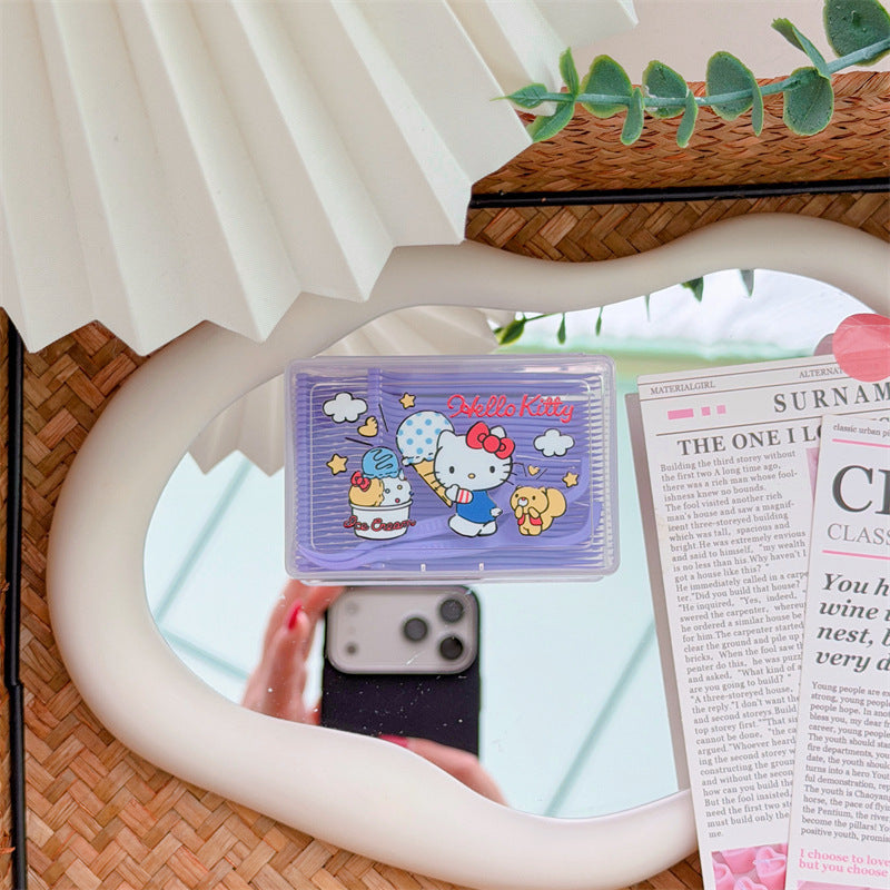 Sanri.o  Cute Cartoon Dental Floss Picks with Portable Case