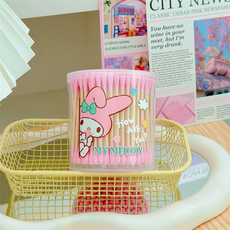 Sanri.o Cute Cotton Swabs for Daily Use