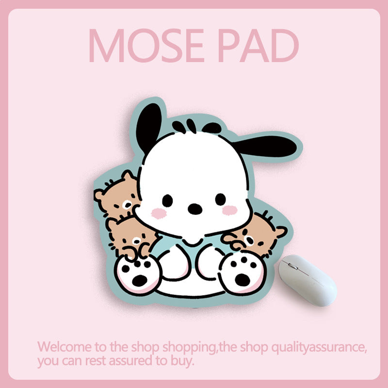 San.rio Cute Cartoon Leather Mouse Pad – Small Irregular Desk Mat