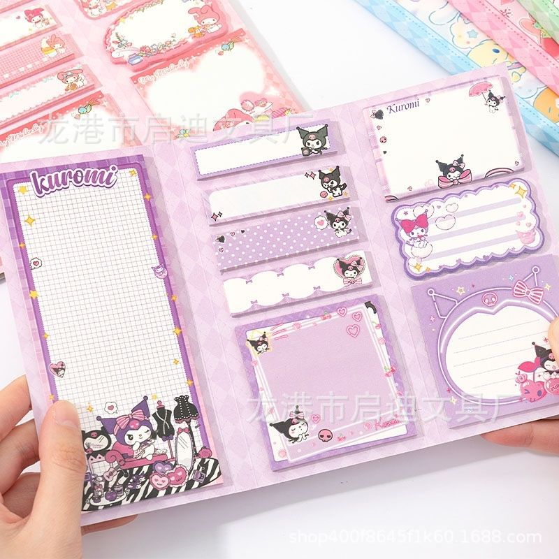 S.anrio Cute Tri-Fold Memo Pad for Journaling