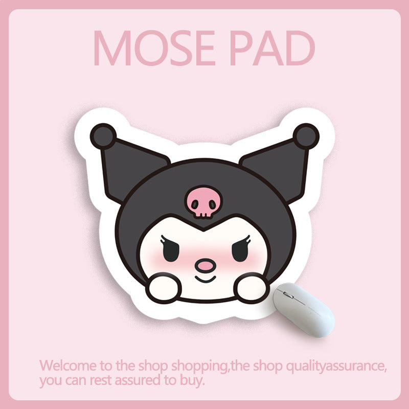 San.rio Cute Cartoon Leather Mouse Pad – Small Irregular Desk Mat
