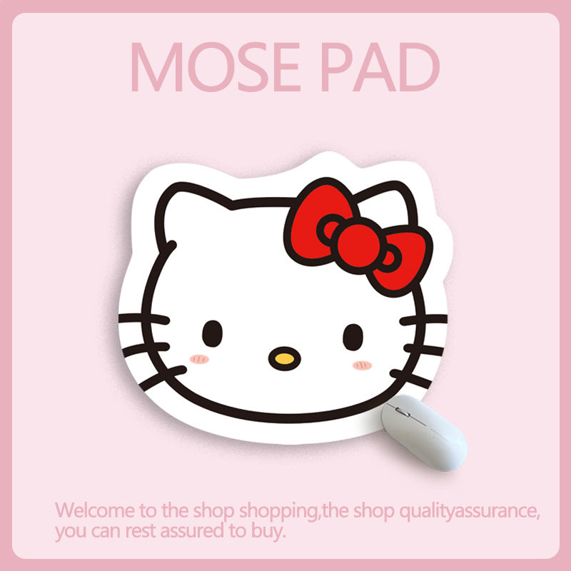 San.rio Cute Cartoon Leather Mouse Pad – Small Irregular Desk Mat