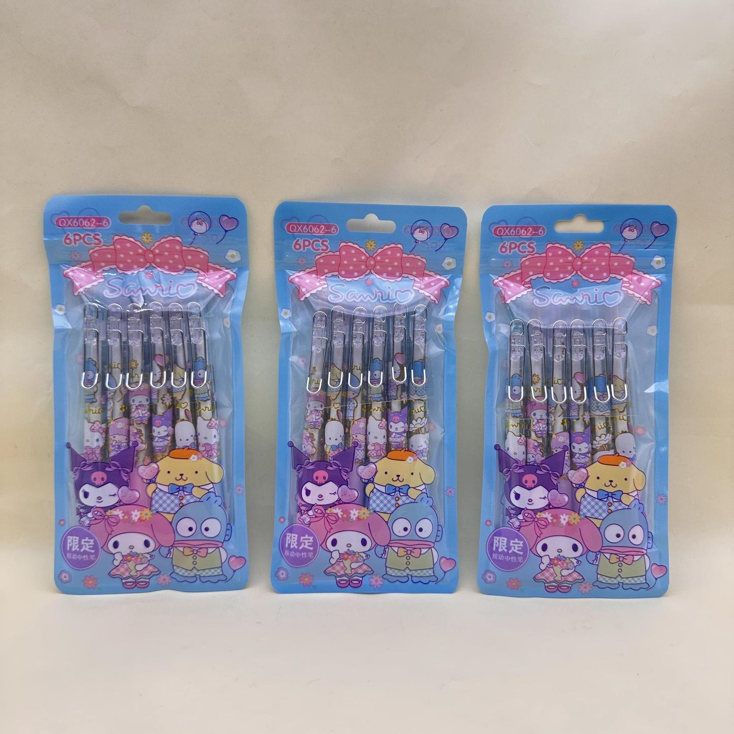 San.rio Cute Kawaii Gel Pens Set – 6 Pack