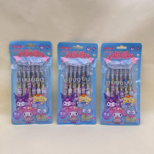 San.rio Cute Kawaii Gel Pens Set – 6 Pack