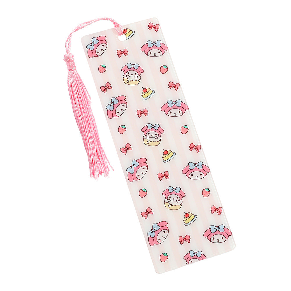 S.anrio Cute Acrylic Tassel Bookmark