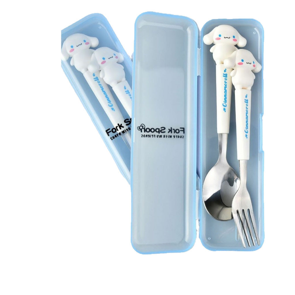 Sanri.o Portable Kids Stainless Steel Utensil Set