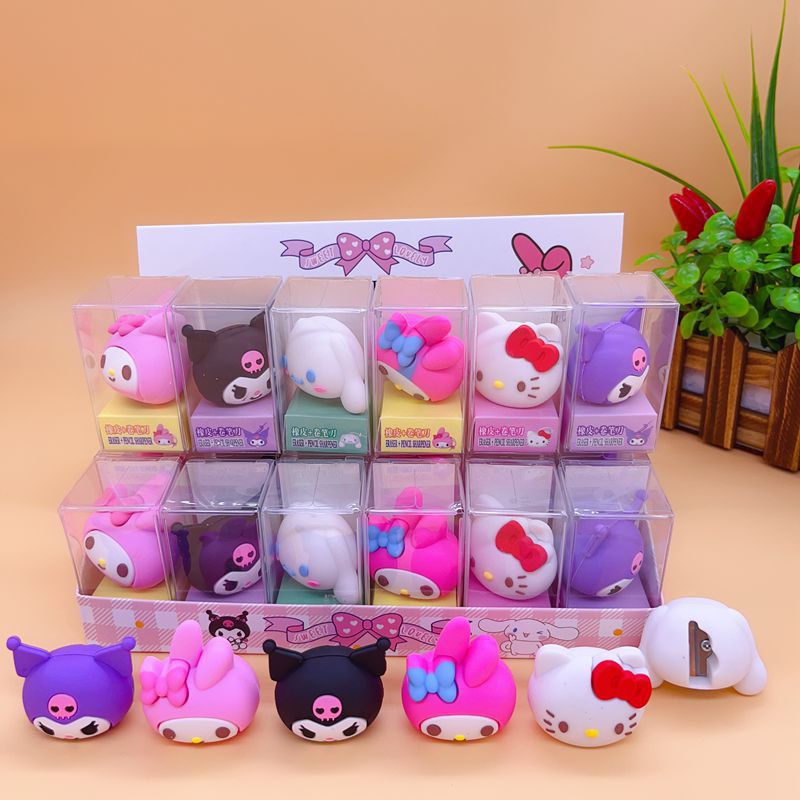 San.rio Cute Kawaii Eraser and Pencil Sharpener 2-in-1