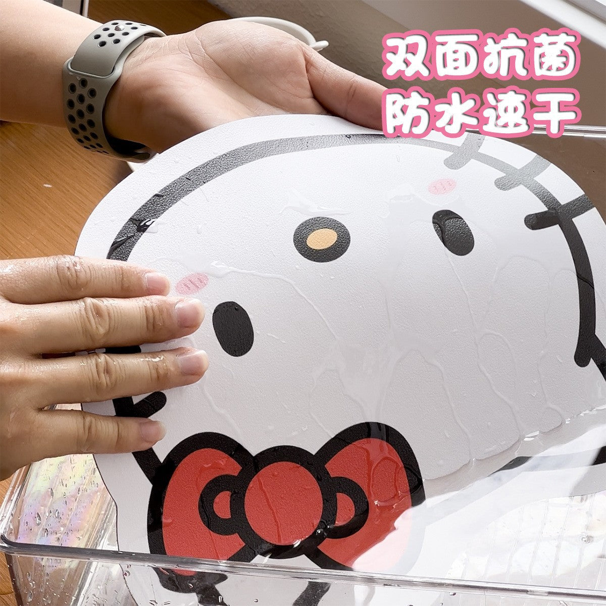 San.rio Cute Cartoon Leather Mouse Pad – Small Irregular Desk Mat