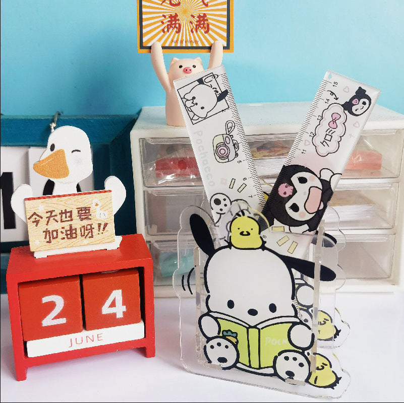 San.rio Cute Acrylic Pen Holder Desk Organizer