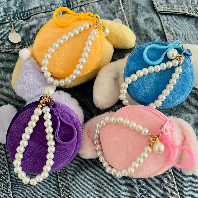 Sanri.o Cute Plush Mini Coin Purse Earbud Bag