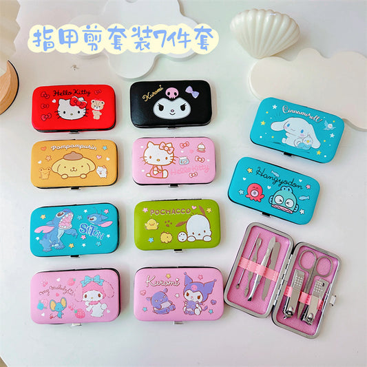 7-Piece Nail Clipper Manicure Set with PU Case